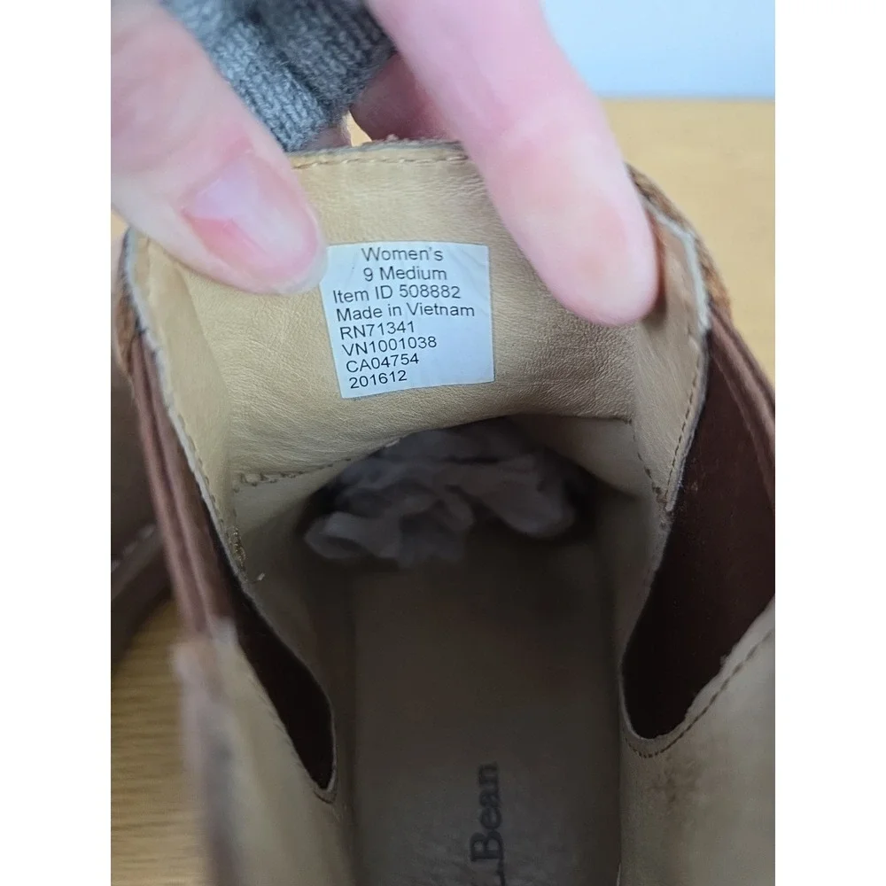 L.L. Bean Stonington Women's 9M Chelsea Ankle Boots‎ Brown Suede Leather Comfort